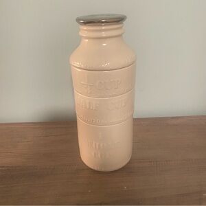 Anthropologie MILK BOTTLE Measuring Cups Set of 4 Stacking Glazed Ceramic Farm